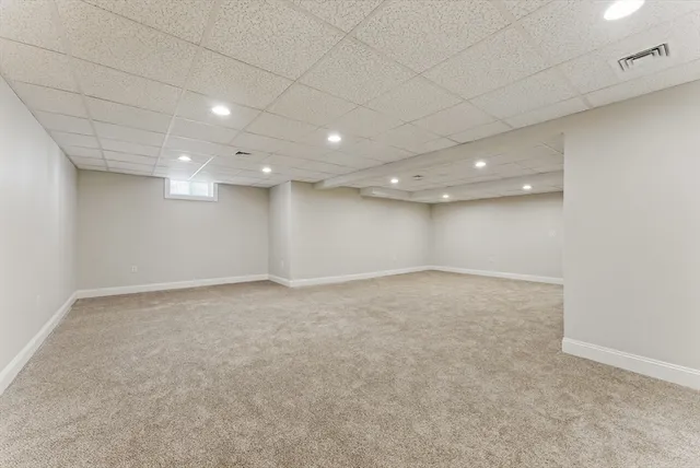 an empty room with a natural light