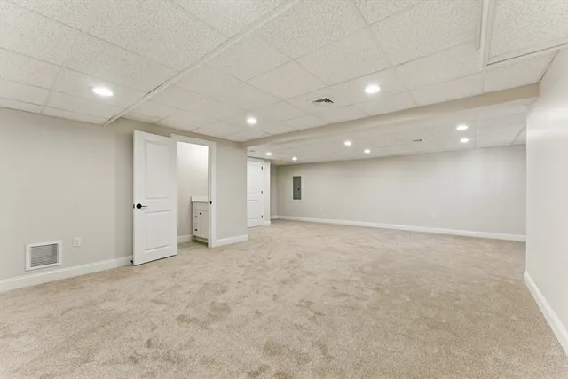 an empty room with an entryway