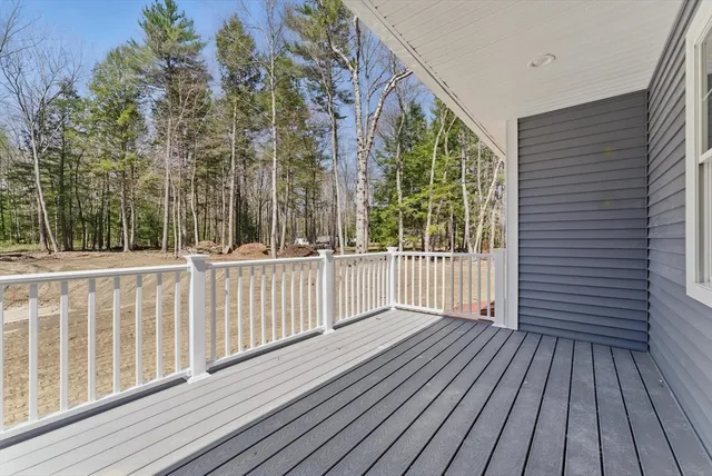 a view of a wooden deck
