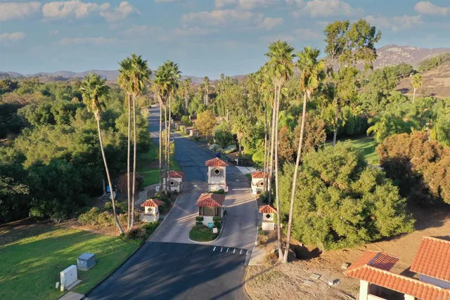 a view of a city with mountains in the background
