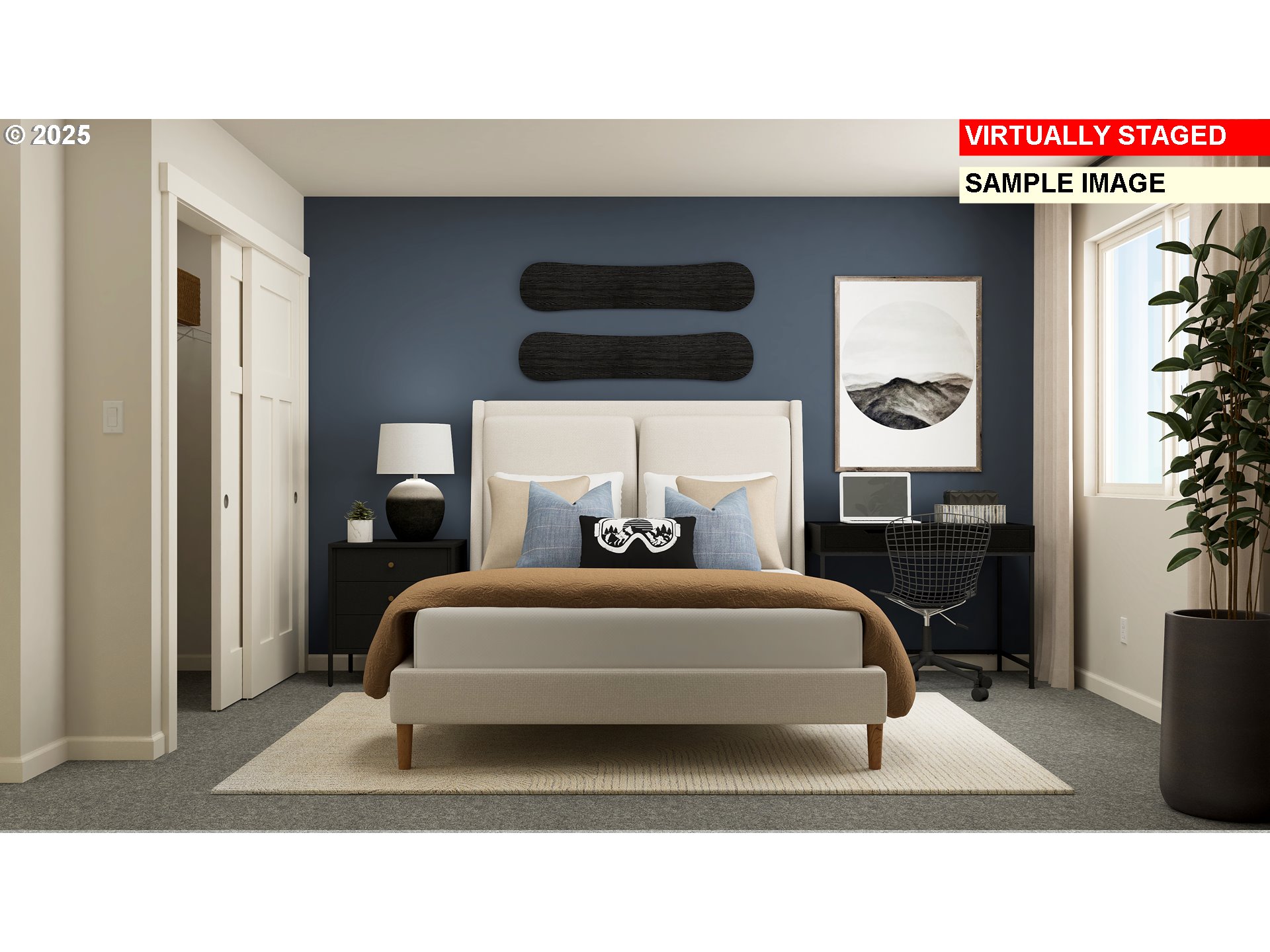 14924 Southwest 165th Avenue Tigard, OR 97224 - Photo 20 of 30 a living room with a couch and a potted plant