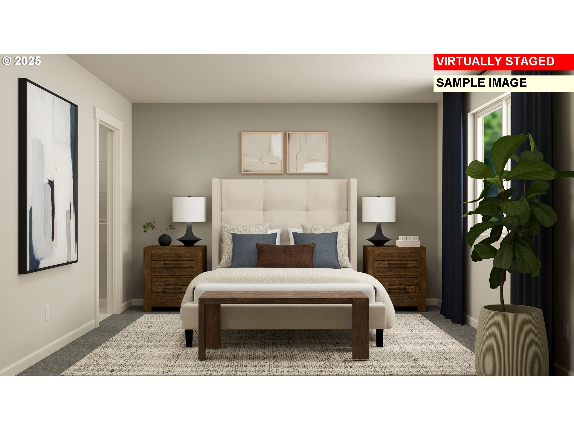 14924 Southwest 165th Avenue Tigard, OR 97224 - Photo 21 of 30 a living room with a couch and a potted plant