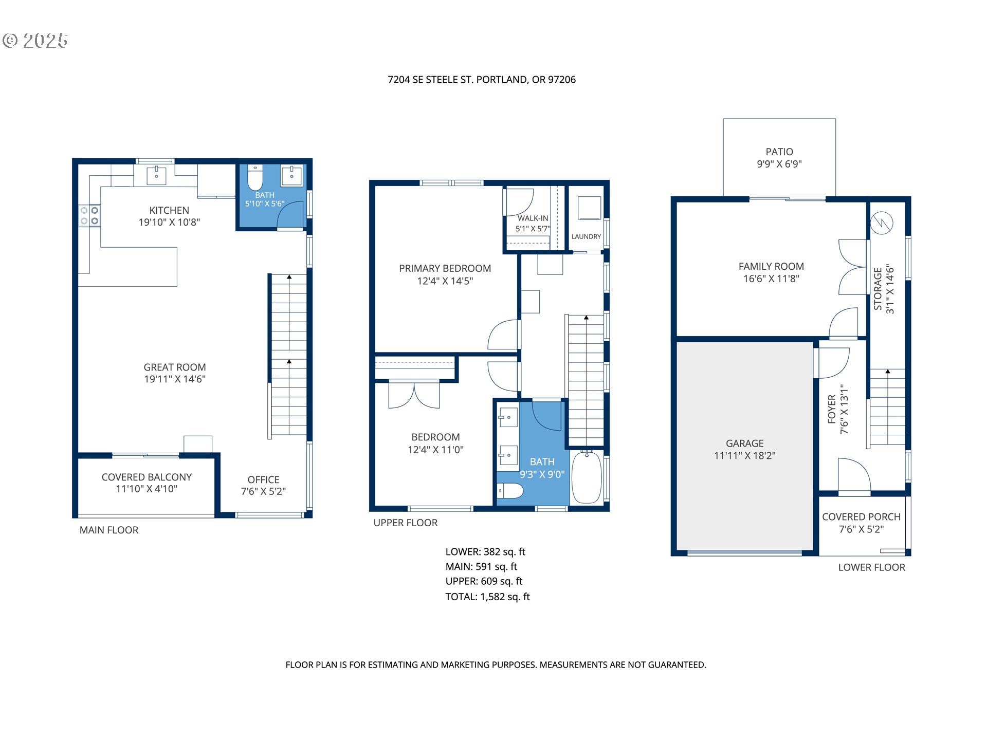 7204 Southeast Steele Street Portland, OR 97206 - Photo 37 of 37 a black and white photo of a floor plan