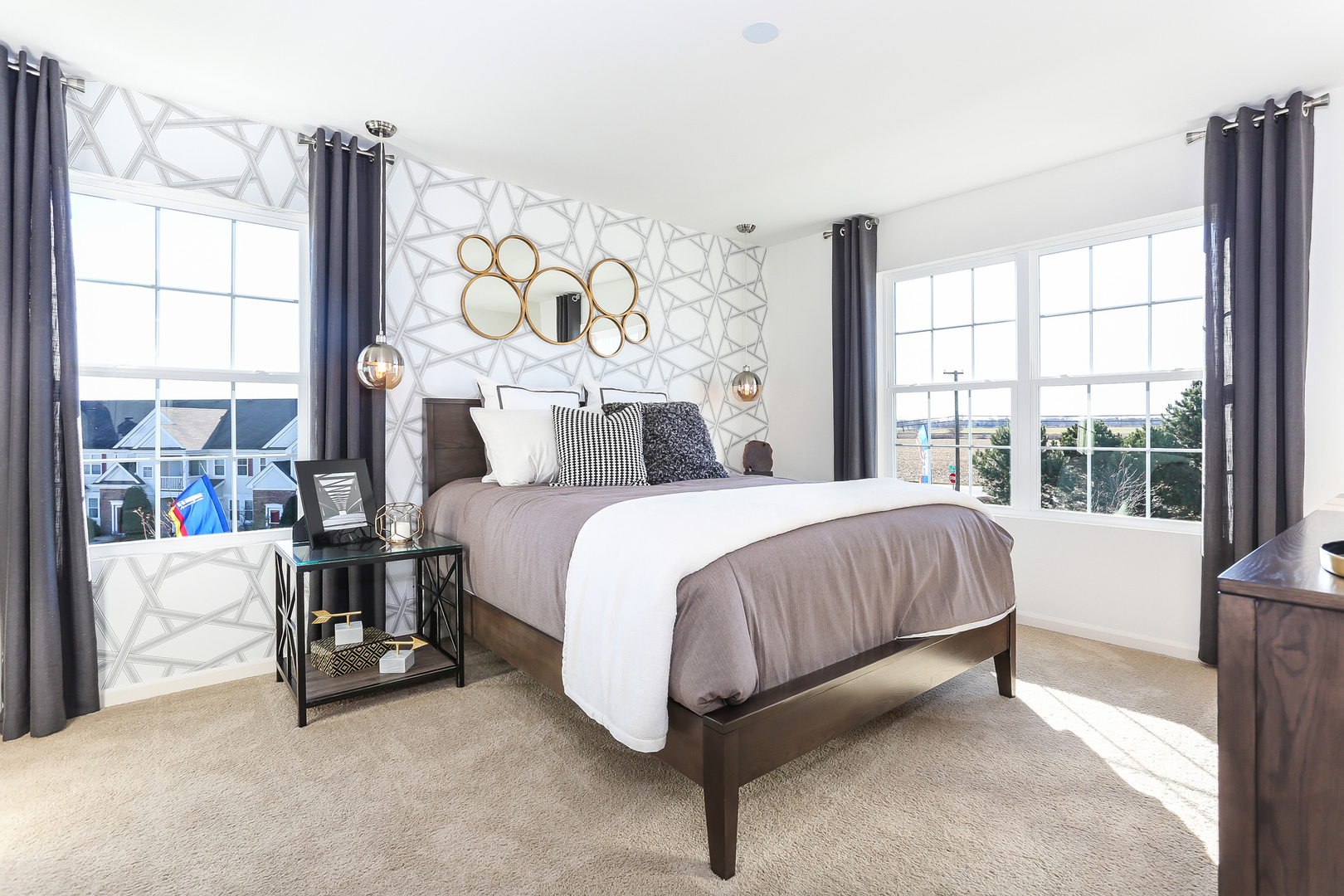 2472 Bella Drive, Unit 2575 Pingree Grove, IL 60140 - Photo 8 of 29 a bed room with a bed and a large window