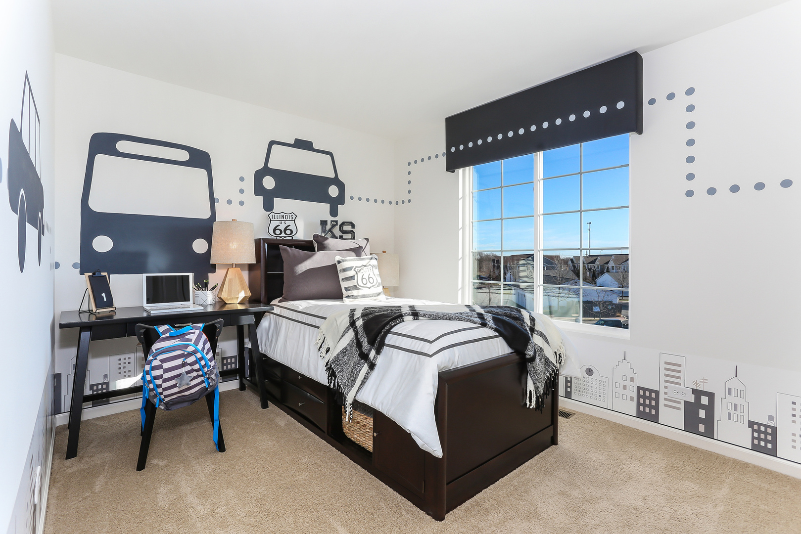 2472 Bella Drive, Unit 2575 Pingree Grove, IL 60140 - Photo 10 of 29 a bedroom with a bed table and chair