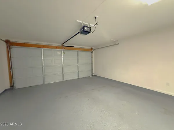 a view of a garage