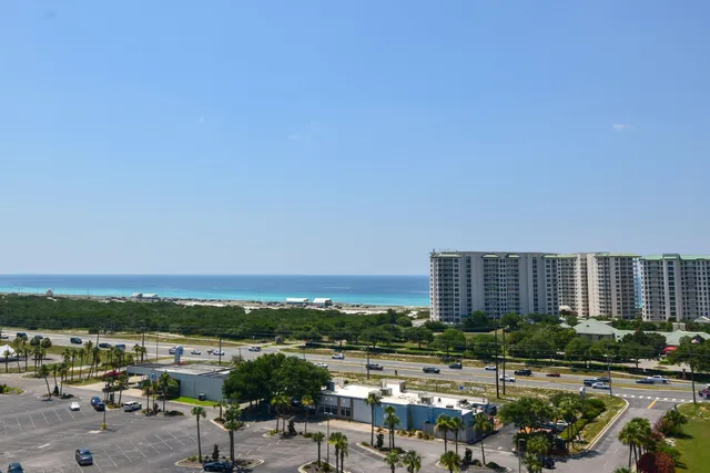 a view of a city with tall buildings