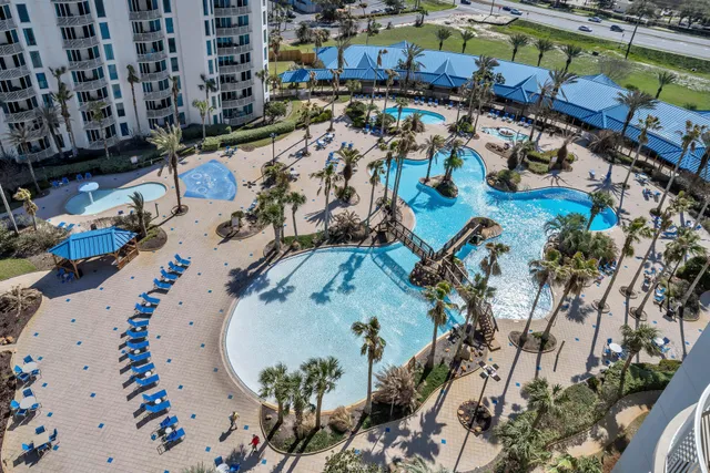 an aerial view of a city