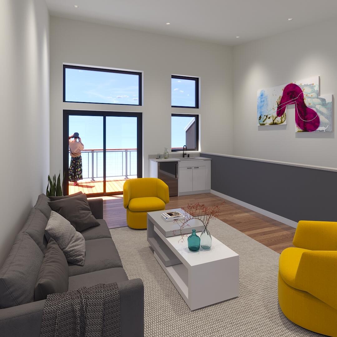 26 Upper Falls Road, Unit 110 Biddeford, ME 04005 - Photo 2 of 23 Townhome Great Room & Roof Deck