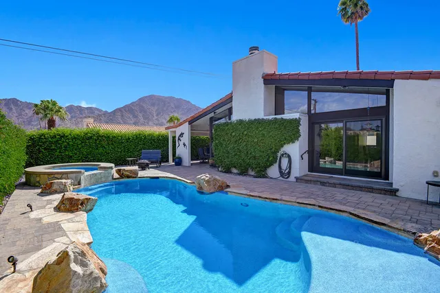 a view of a porch with a backyard