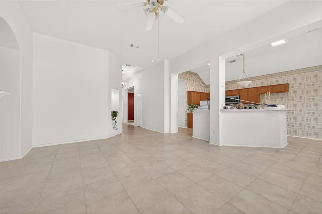 a view of a kitchen with a sink