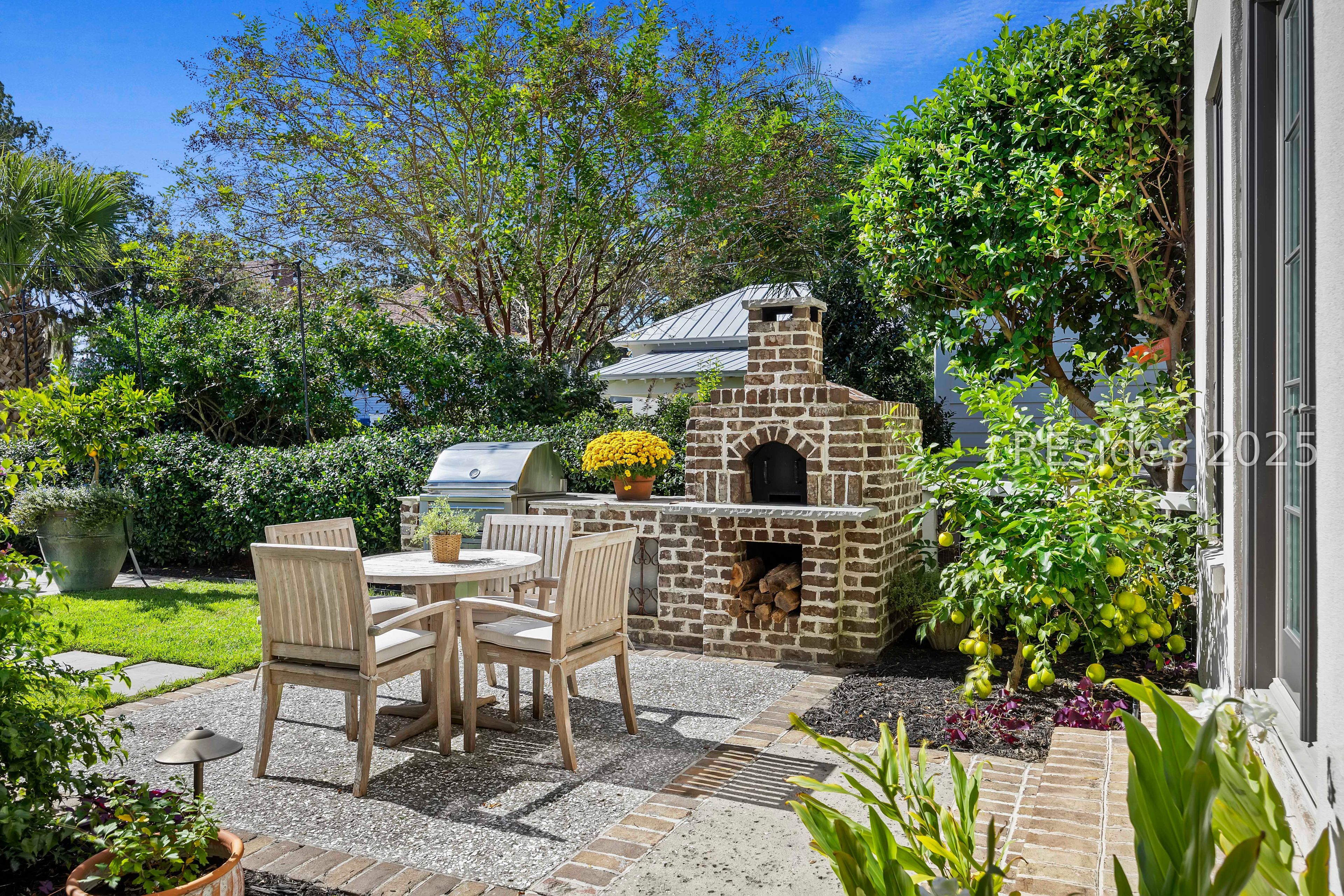 27 Over Dam Beaufort, SC 29906 - Photo 35 of 54 Built-in grill plus wood-fired pizza oven