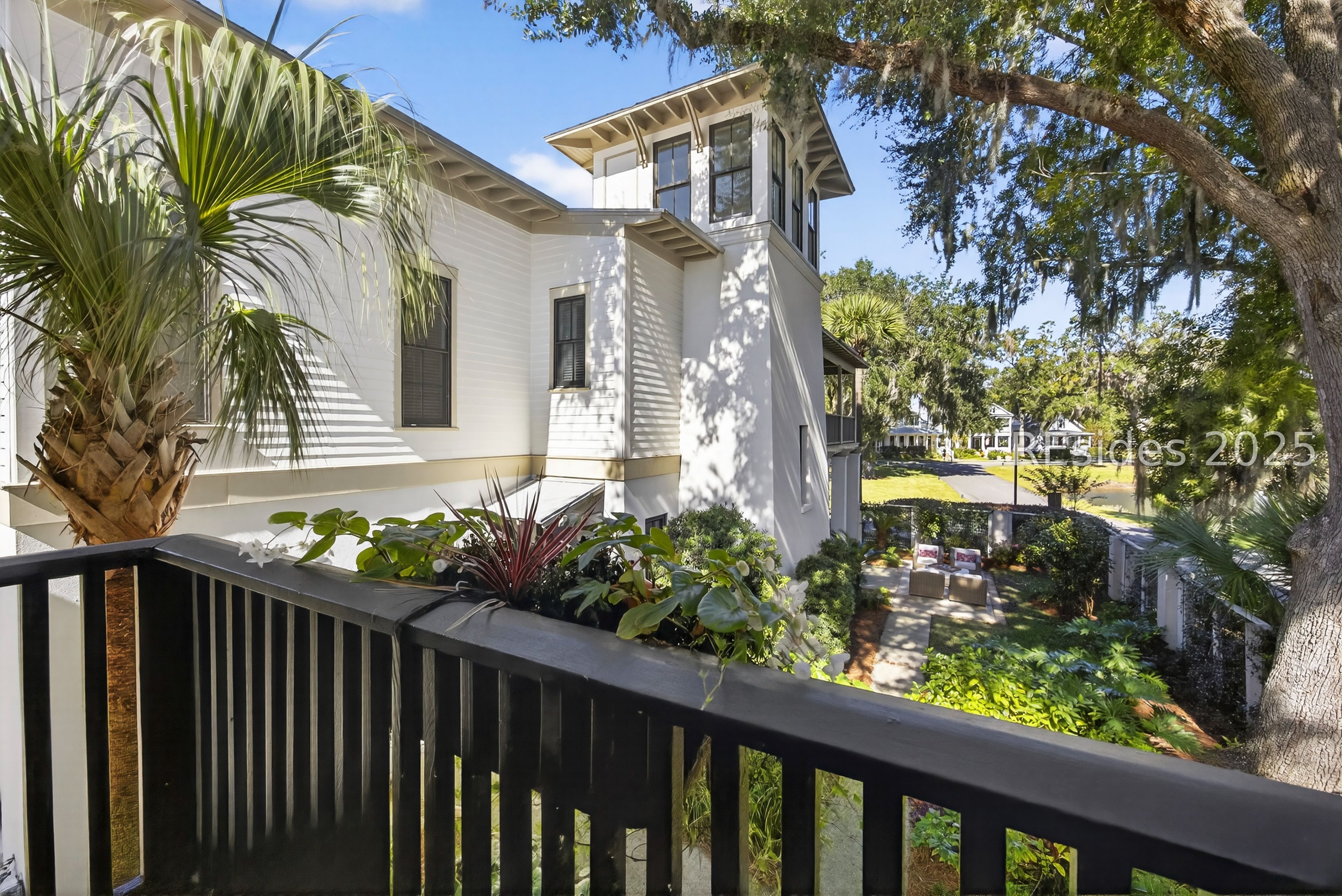 27 Over Dam Beaufort, SC 29906 - Photo 43 of 54 View of courtyard from garage guest suite balcony