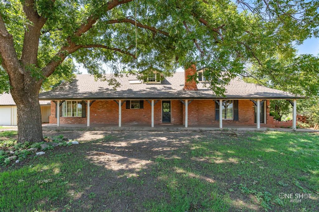 3741 Caldwell Road Abilene, TX 79601 - Photo 31 of 36 View of front of home with covered porch and a front yard