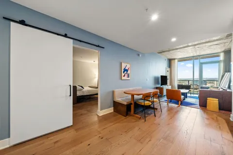 a outdoor space with furniture