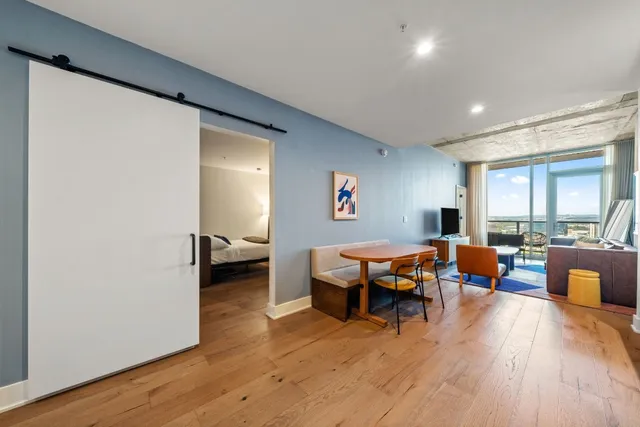 a outdoor space with furniture