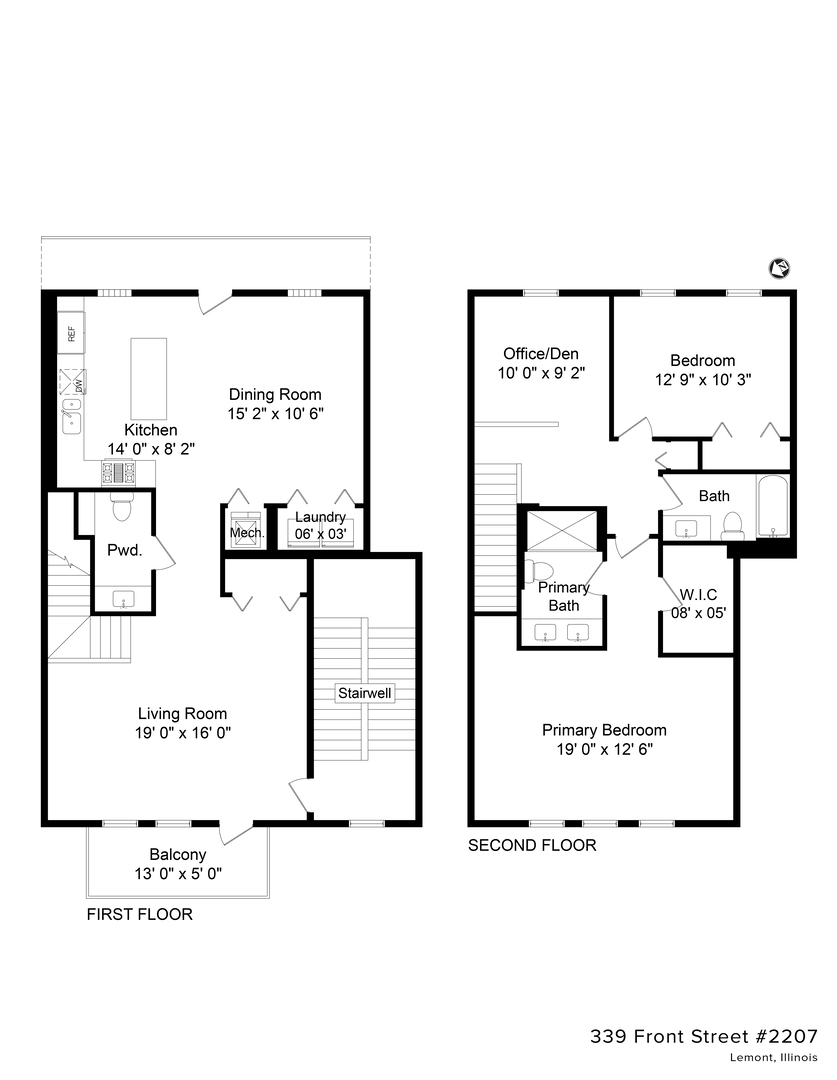 339 Front Street, Unit 2207 Lemont, IL 60439 - Photo 27 of 27 a picture of a floor plan