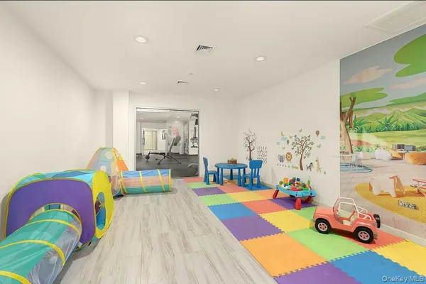 a play room with toys