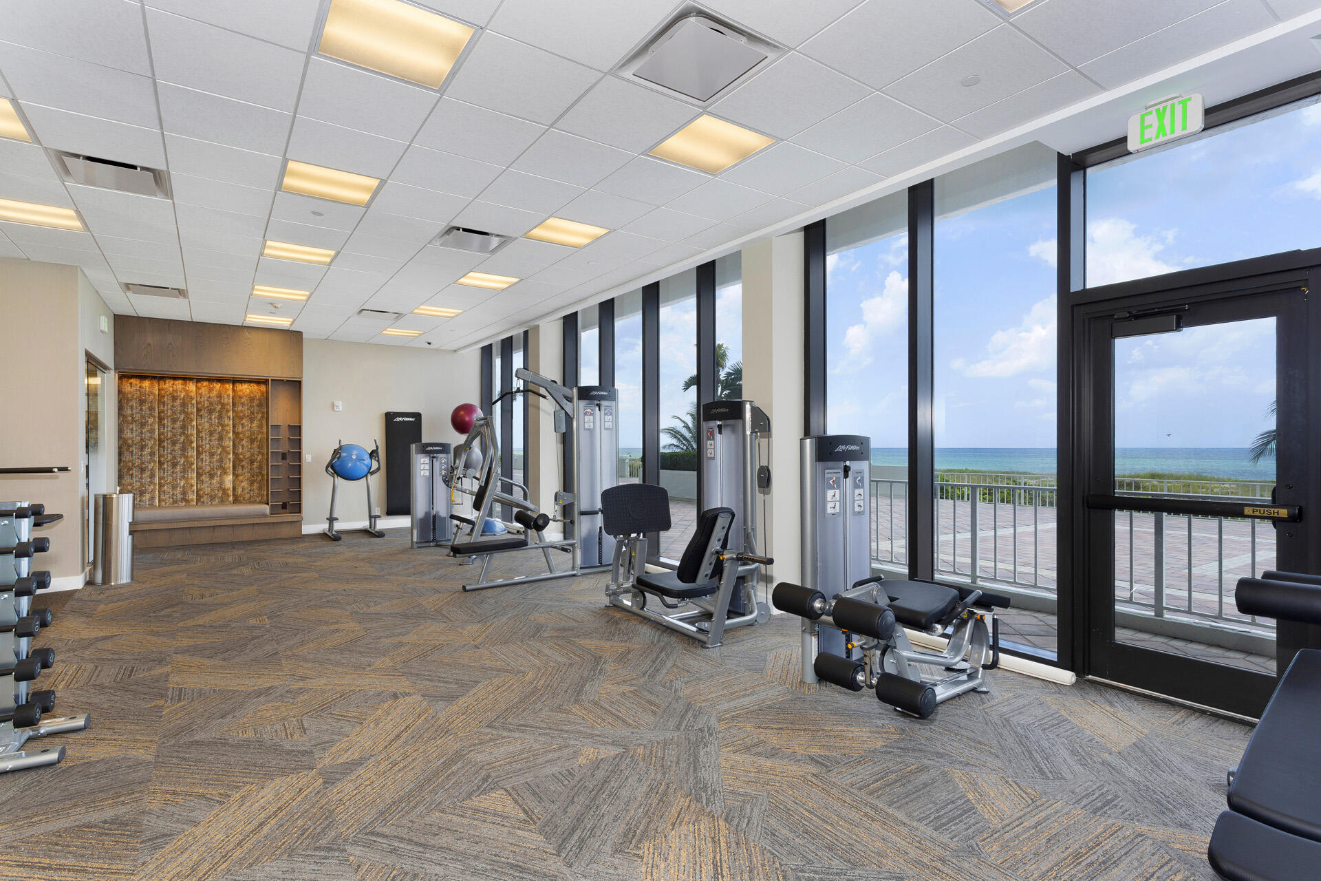 2600 South Ocean Boulevard, Unit 19E Boca Raton, FL 33432 - Photo 45 of 53 a view of a room with gym equipment