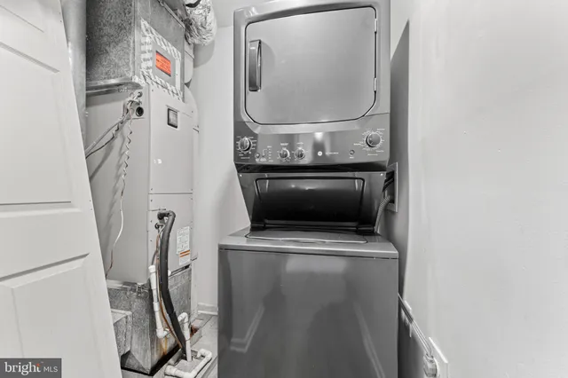 a close view of washer and dryer