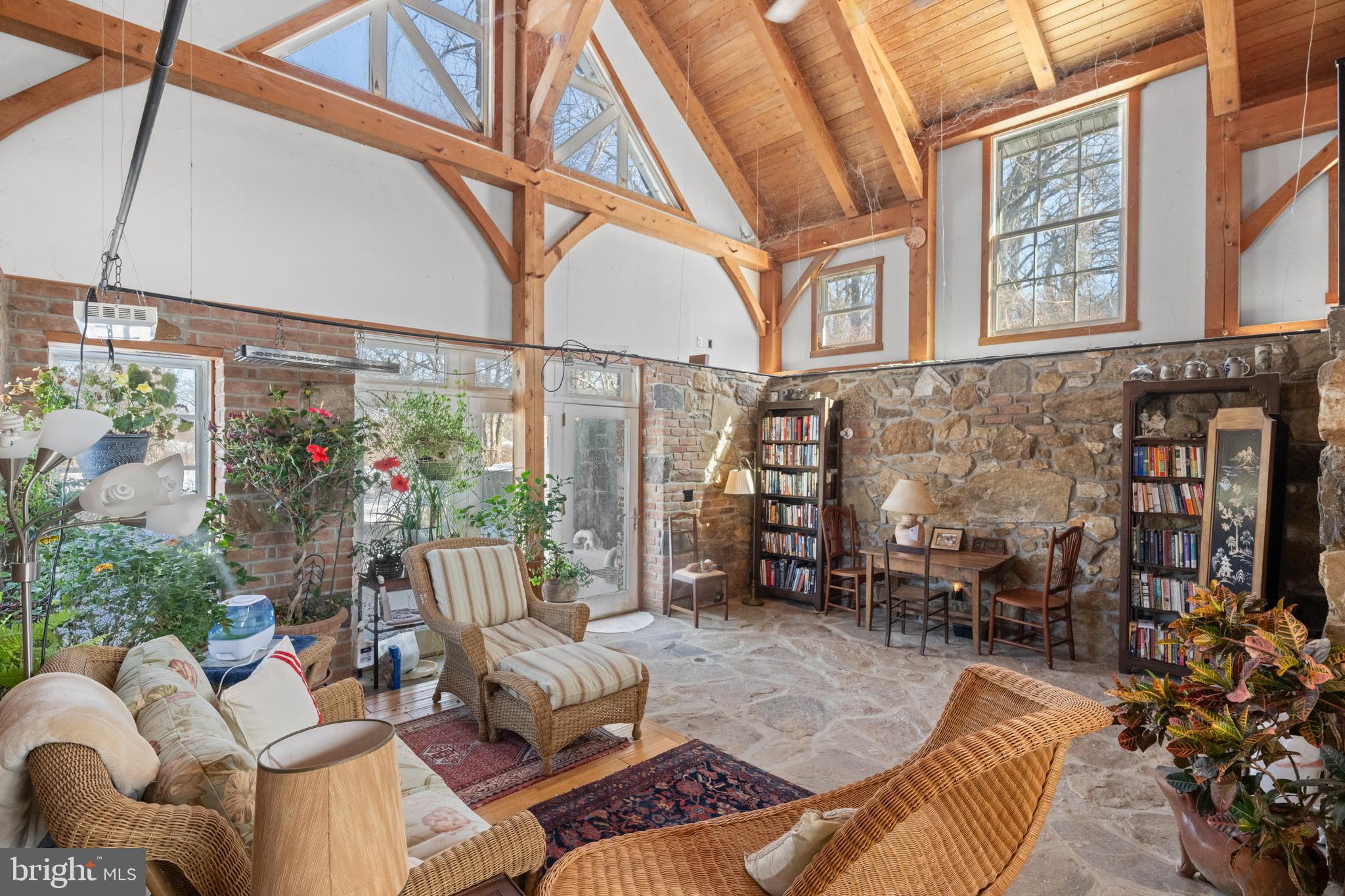500 Bartram Road Kennett Square, PA 19348 - Photo 36 of 70 Conservatory Sitting Area and Indoor Greenhouse