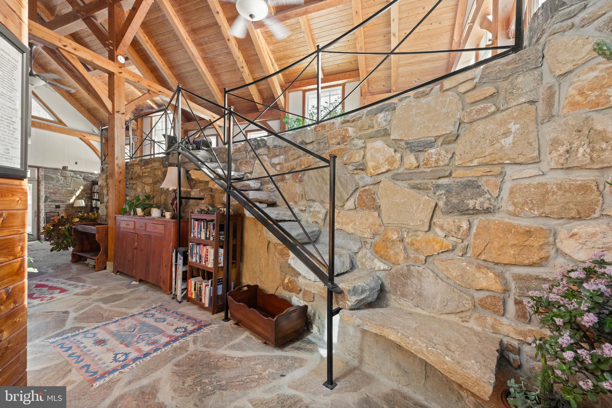 500 Bartram Road Kennett Square, PA 19348 - Photo 37 of 70 Stone Stairway to 2nd Floor