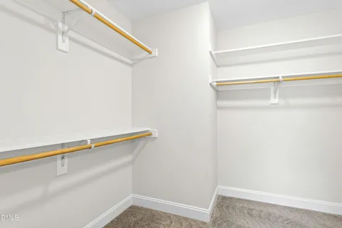 a view of small space with racks on the wall