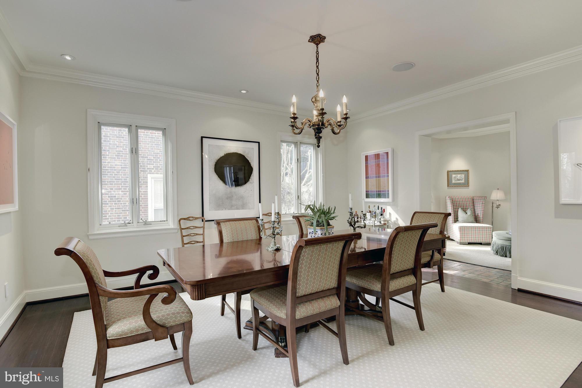 2441 California Street Northwest Washington, DC 20008 - Photo 5 of 22 a view of a dining room with furniture and chandelier