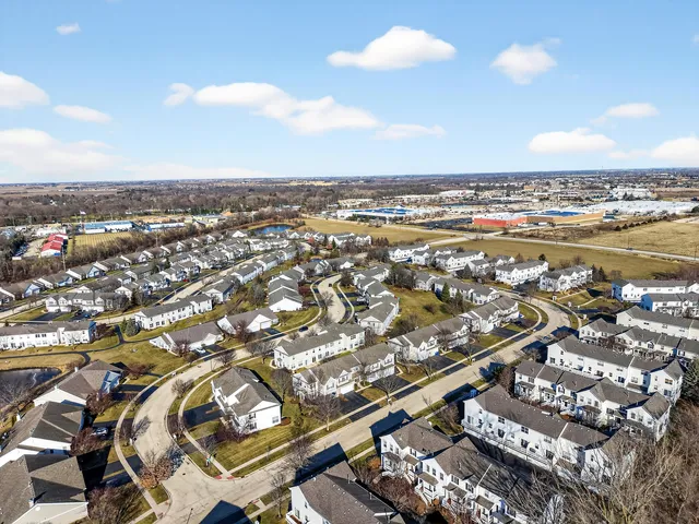 an aerial view of a city
