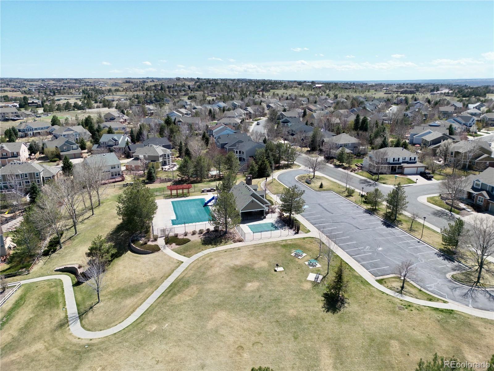 18288 East Caley Place Aurora, CO 80016 - Photo 45 of 50 an aerial view of a swimming pool