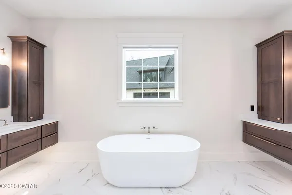 a room with a bed and a table
