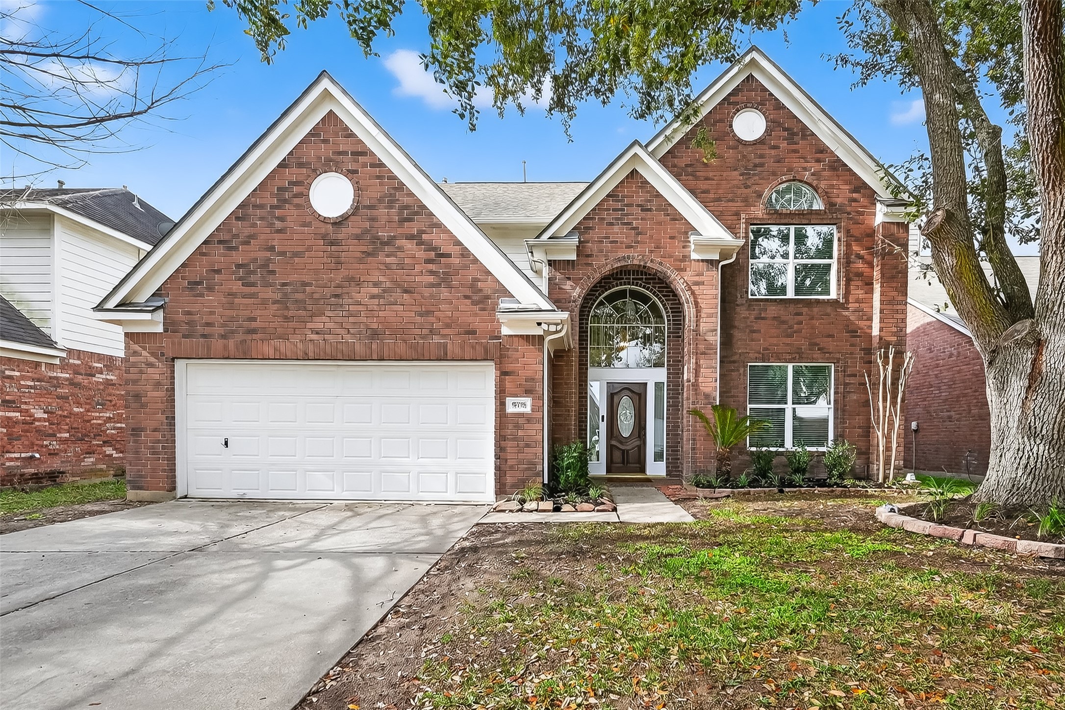 a front view of a house