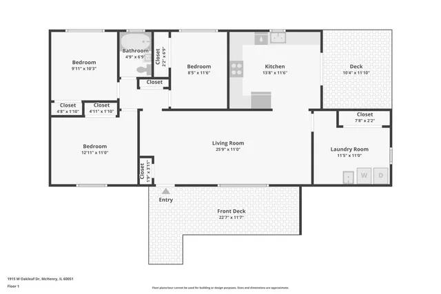 $235,000 | 1915 West Oakleaf Drive, McHenry, IL 60051