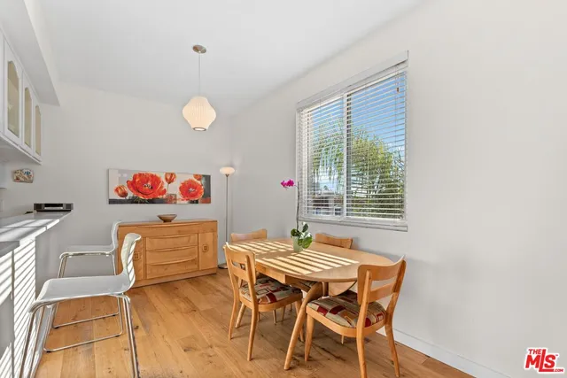 a workspace with furniture and window