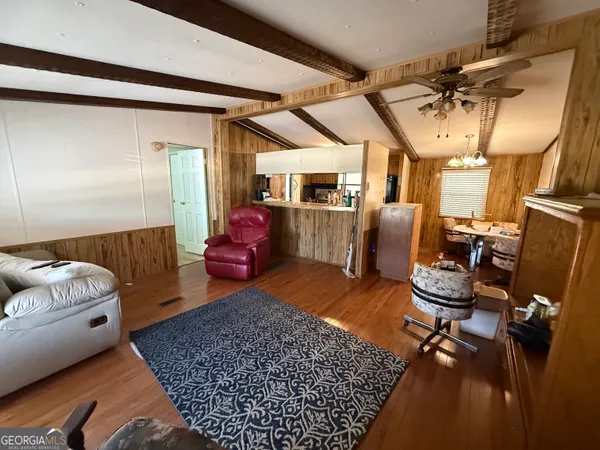 a room with furniture