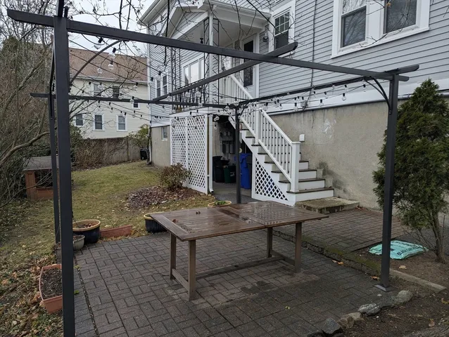 a view of a house with a patio