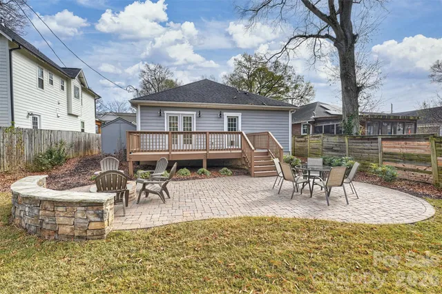 a view of a house with a patio
