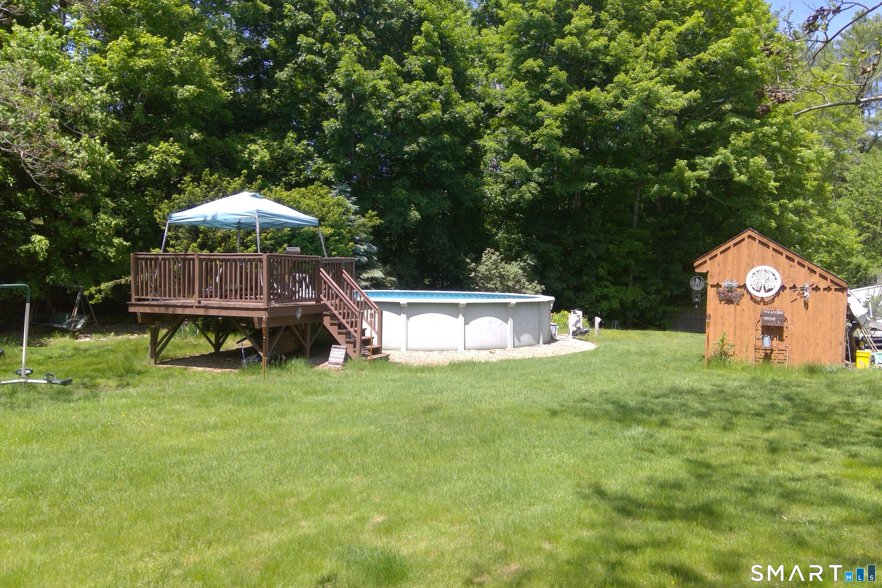 46 Station Road Windham, CT 06256 - Photo 34 of 34 Large shed, and above-ground Pool with deck