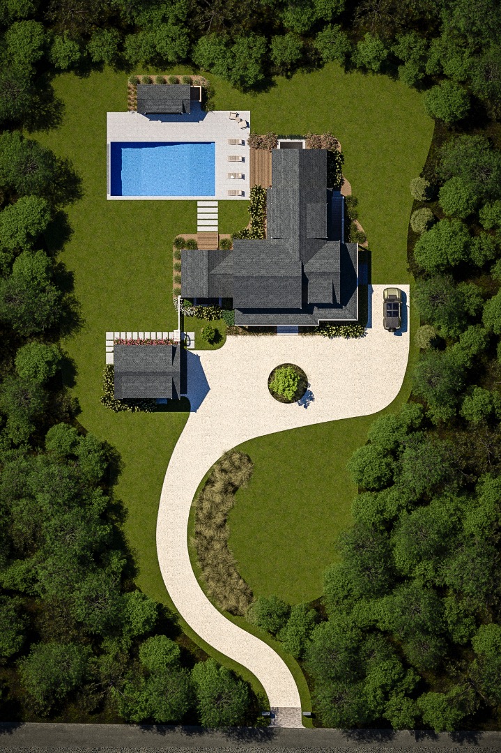 151 Surfside Road Nantucket, MA 02554 - Photo 4 of 5 an aerial view of a house with a swimming pool