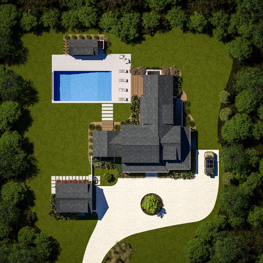 151 Surfside Road Nantucket, MA 02554 - Photo 5 of 5 an aerial view of a house with a garden and swimming pool