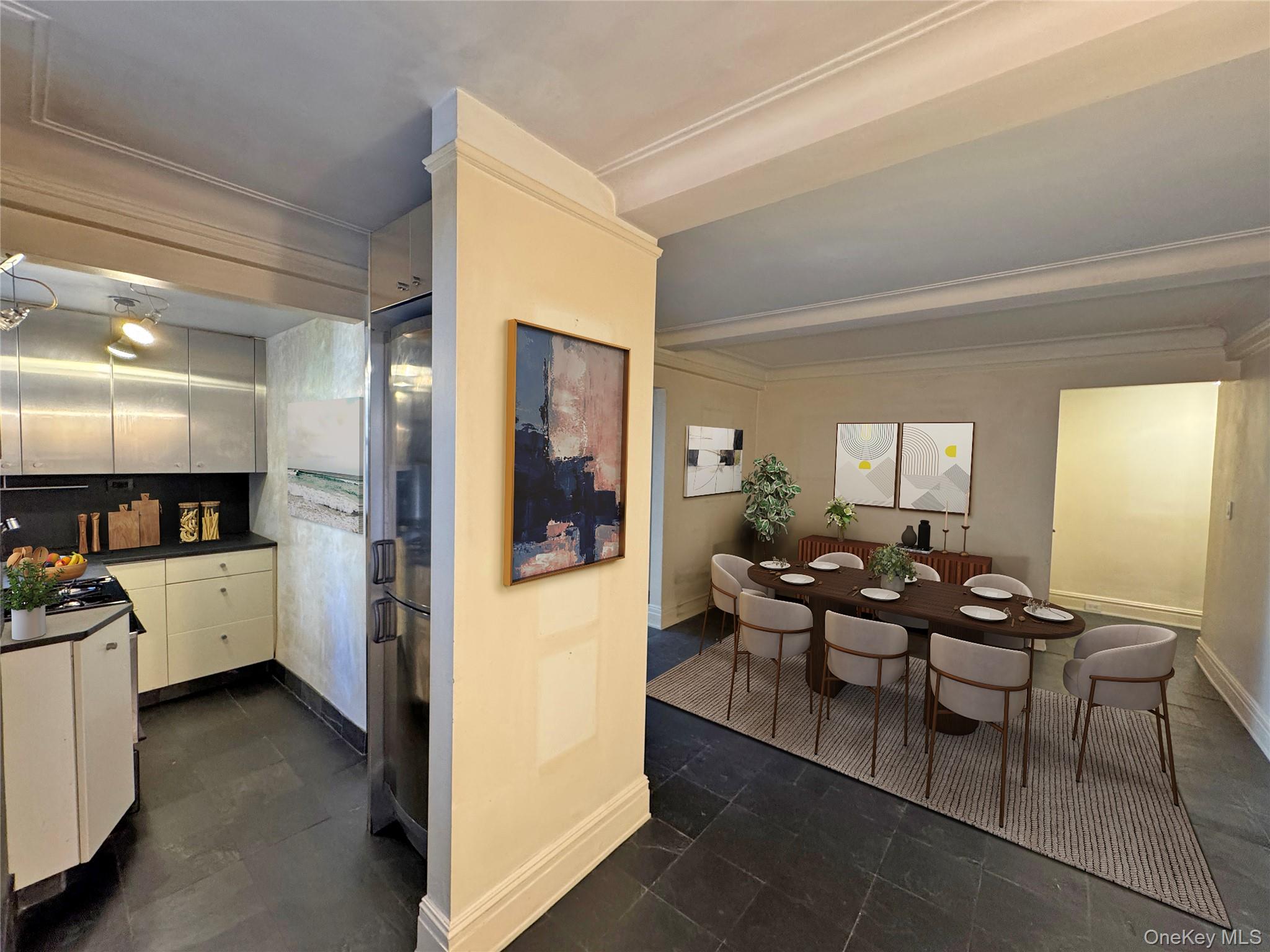 333 East 53rd Street, Unit 5C Manhattan, NY 10022 - Photo 11 of 27 a view of a dining room with furniture and chandelier