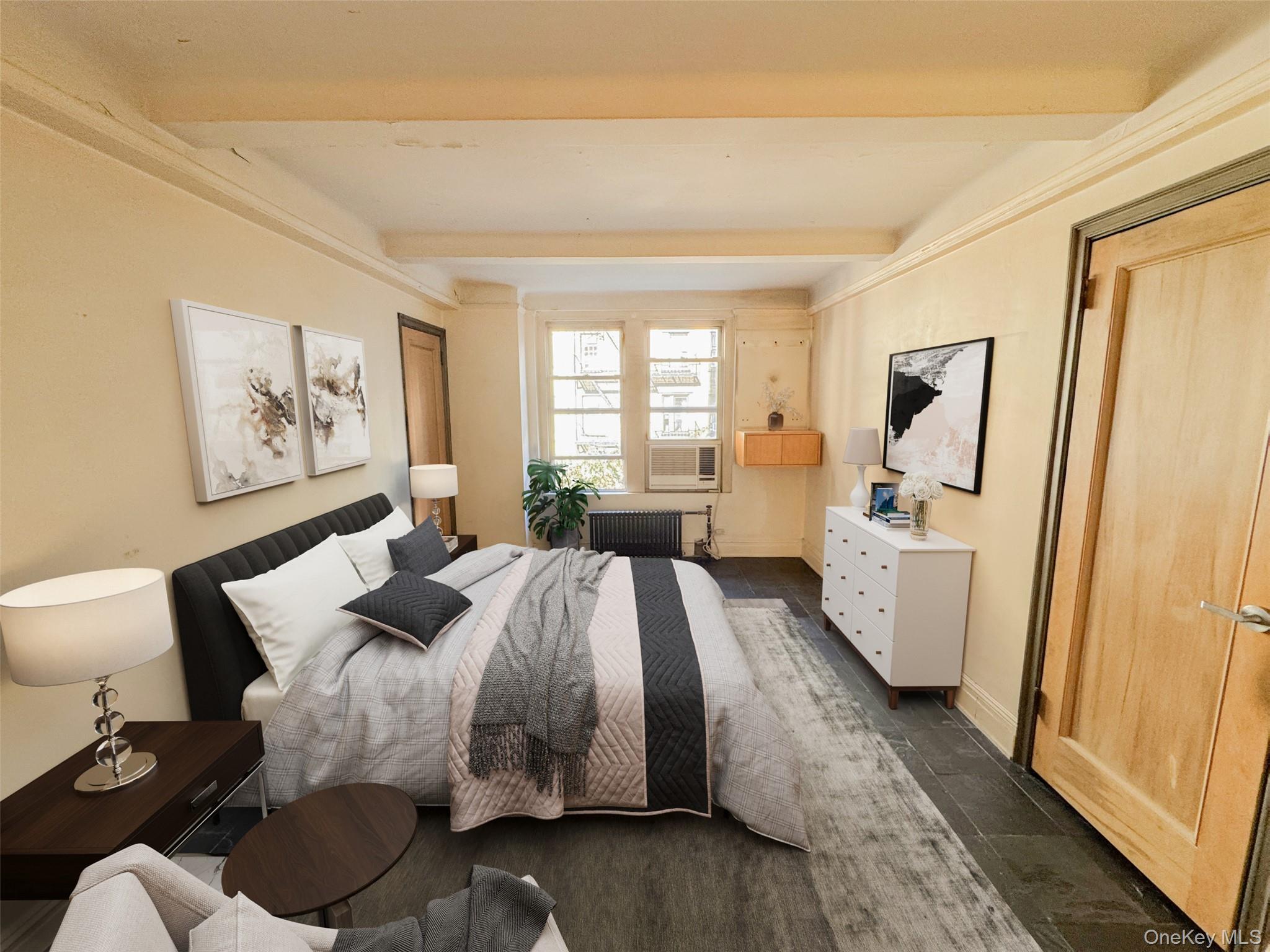 333 East 53rd Street, Unit 5C Manhattan, NY 10022 - Photo 7 of 27 a spacious bedroom with a bed and wooden floor