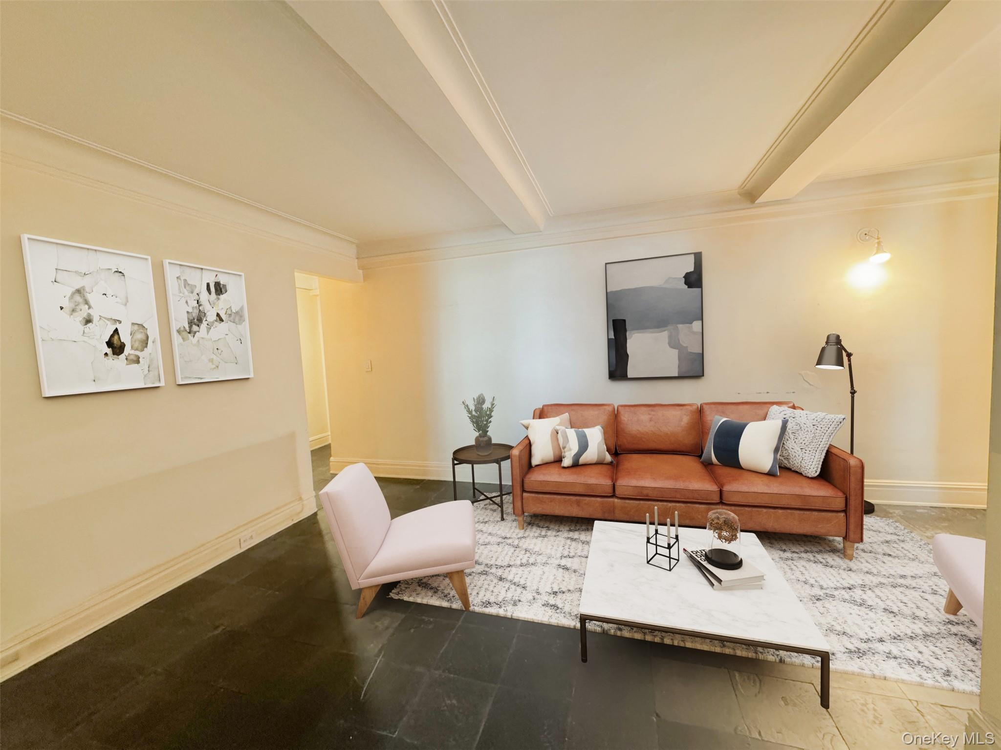 333 East 53rd Street, Unit 5C Manhattan, NY 10022 - Photo 9 of 27 a living room with furniture and a wooden floor