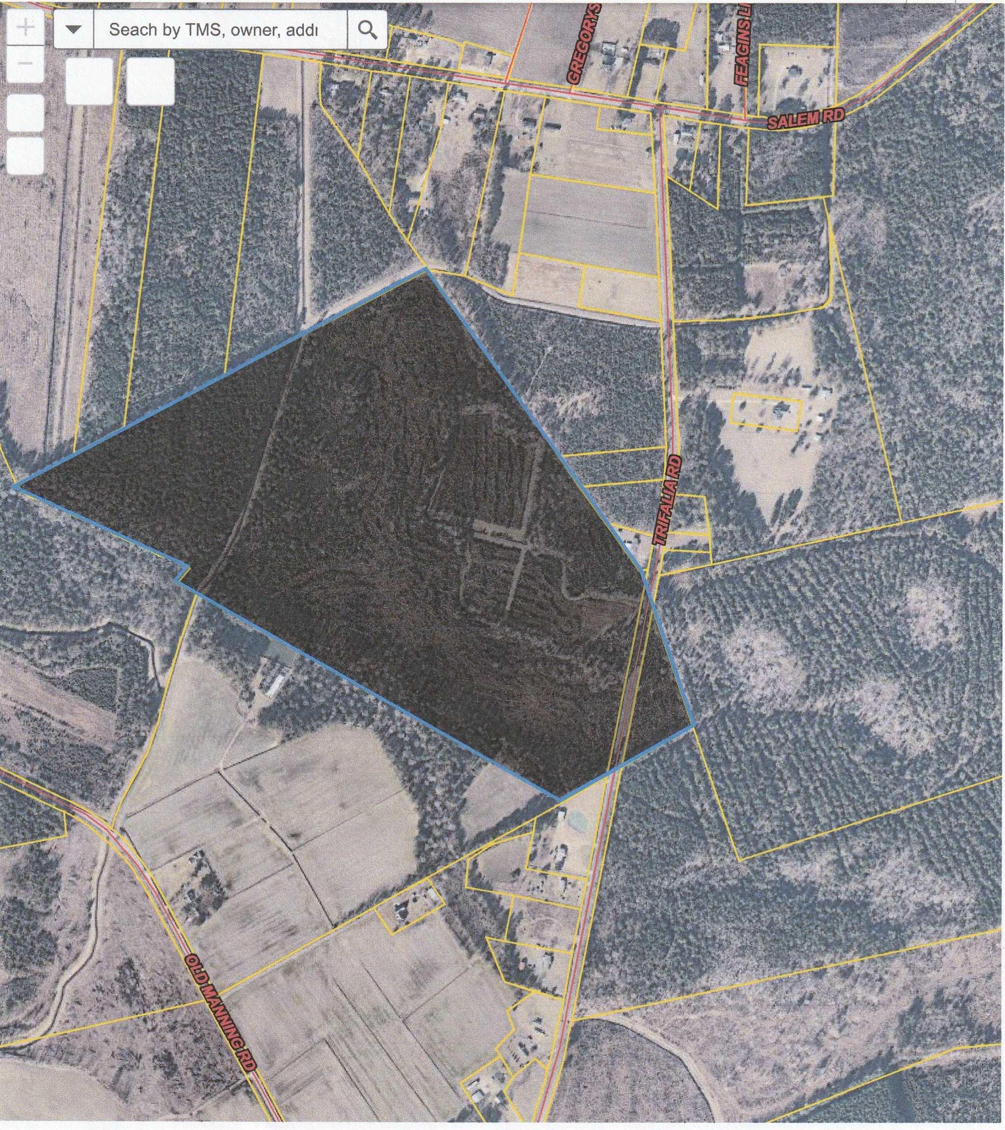 109-acres - Tbd 109-acres - Tbd Trifalia Road Scranton, SC 29591 - Photo 2 of 7 Aerial view of property's location with property boundaries highlighted