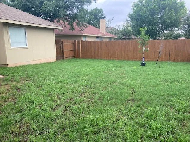 a backyard of a house