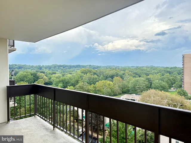a city view from a balcony
