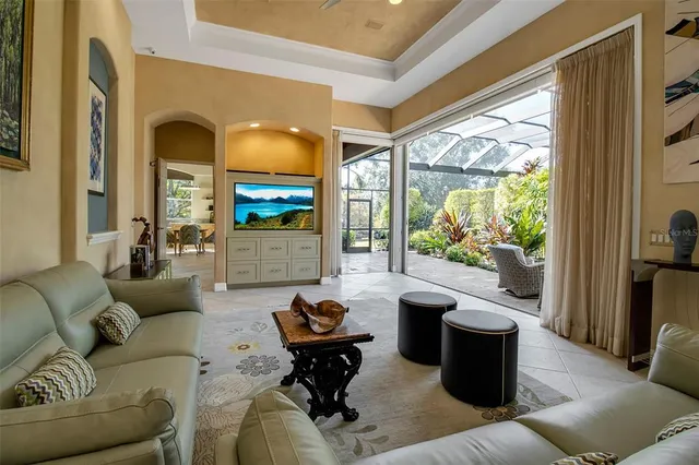 a bedroom with a large bed and a view of bathroom