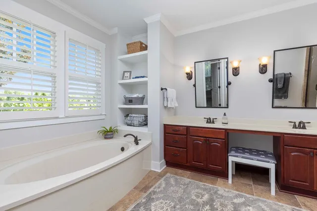 a view of an entryway with a tree