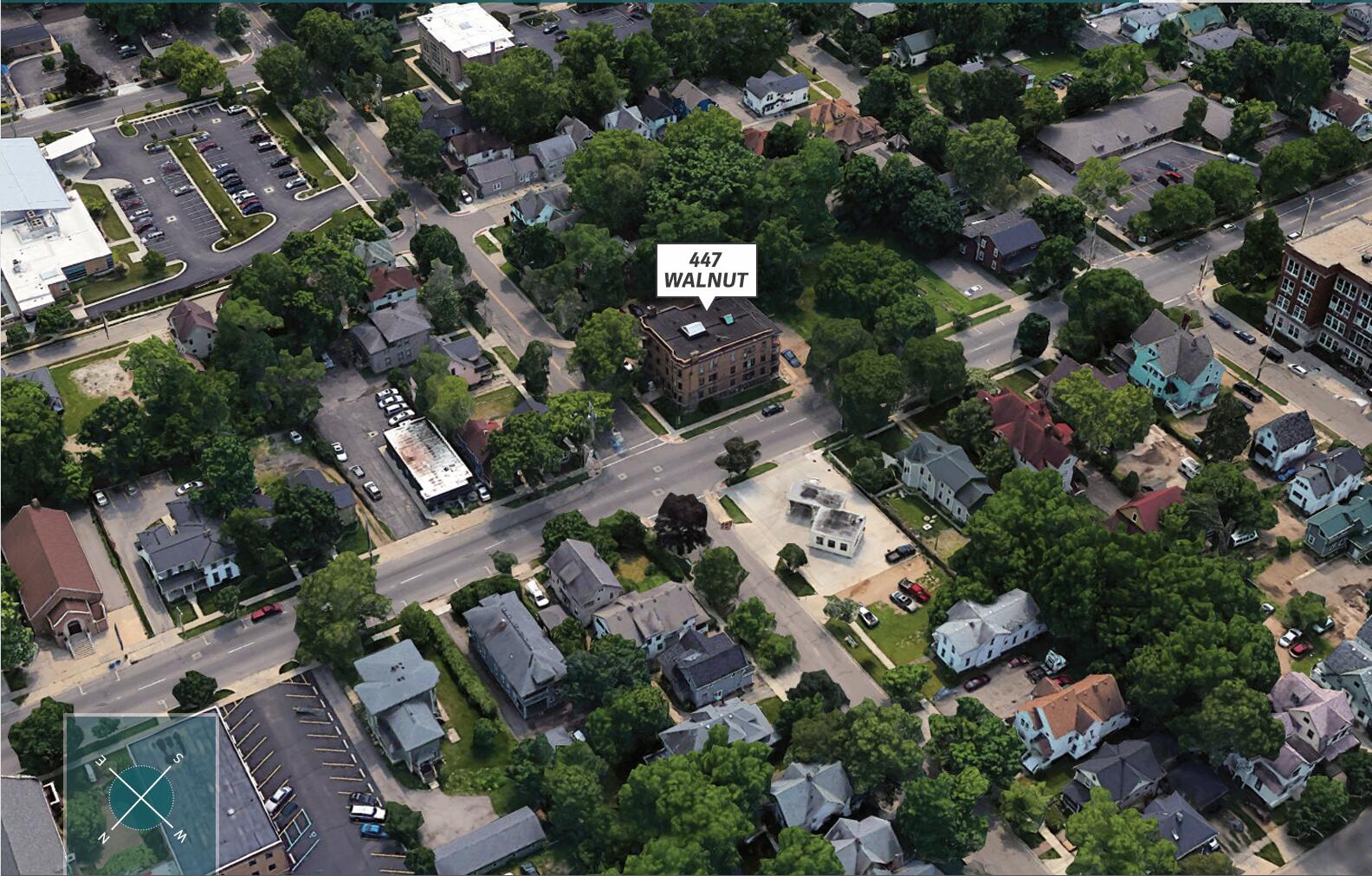 447 West Walnut Street Kalamazoo, MI 49007 - Photo 2 of 23 Ariel View