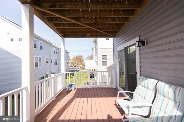 a view of porch with seating space